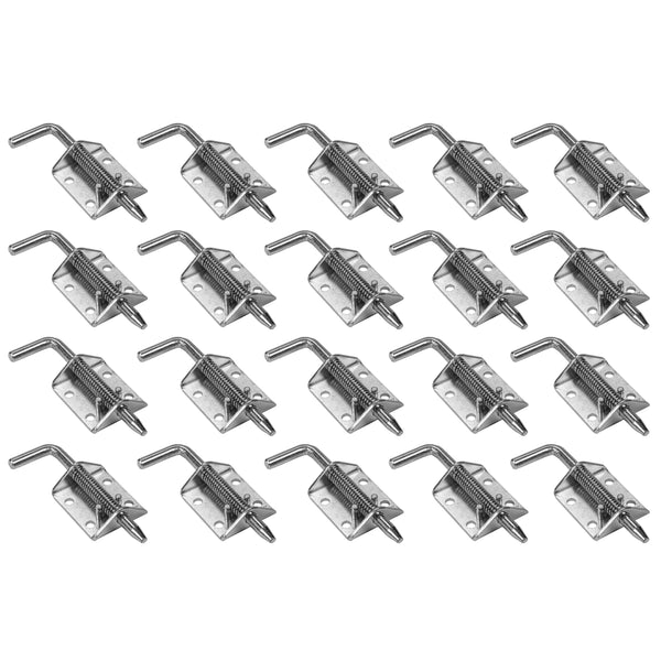 Red Hound Auto 20 Pc Metal Lock Barrel Bolt Spring Loaded Latch 5 Inches Long Heavy Duty Zinc Coated Steel