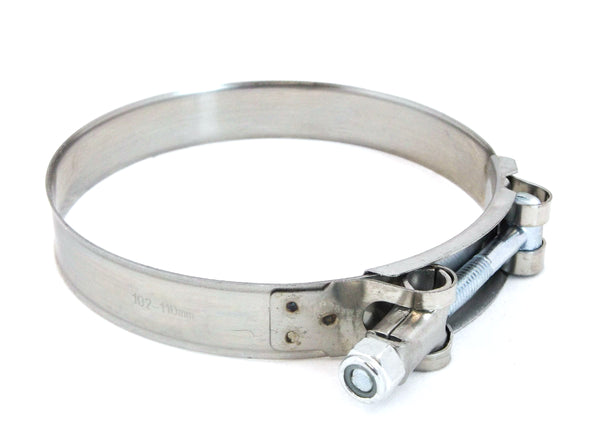 5x Premium 304 Stainless Steel T-Bolt Turbo Silicone Hose Clamp 4 Inches 102-110mm