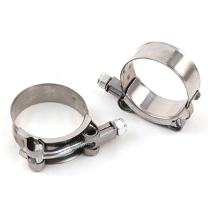 2 Red Hound Auto Premium 304 Stainless Steel T-Bolt Hose Clamps 1.75 Inches 45-50mm