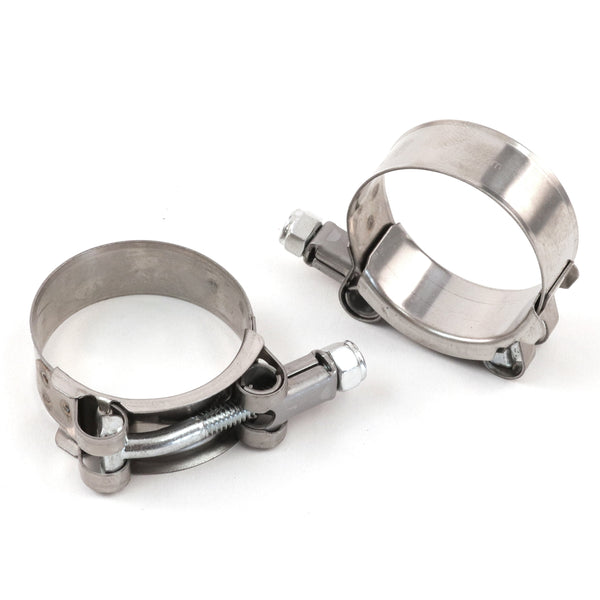 2 Red Hound Auto Premium 304 Stainless Steel T-Bolt Hose Clamps 1.75 Inches 45-50mm