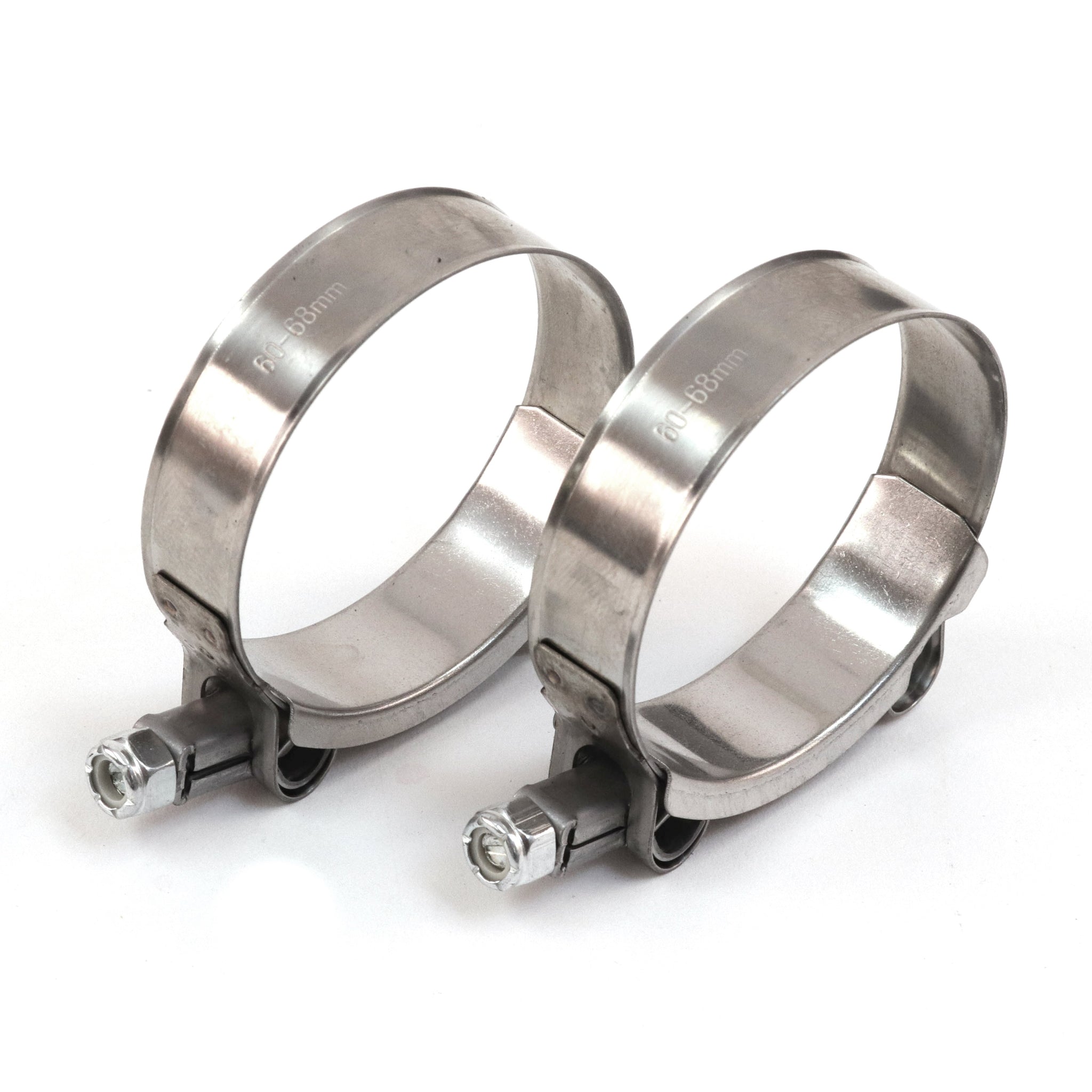 2 Red Hound Auto Premium 304 Stainless Steel T-Bolt Turbo Silicone Hose Clamps 2.5 Inches 60-68mm