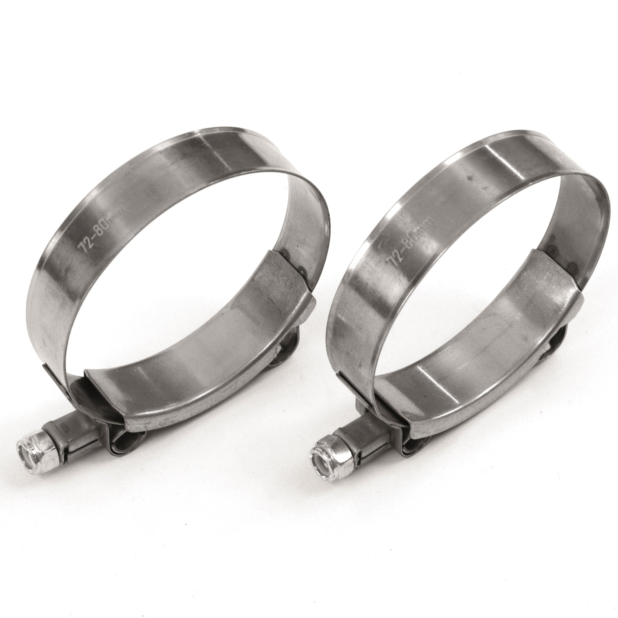 2 Red Hound Auto Premium 304 Stainless Steel T-Bolt Turbo Silicone Hose Clamps 3 Inches 72-80mm