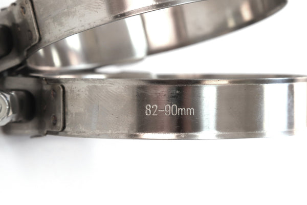 4 Red Hound Auto Premium 304 Stainless Steel T-Bolt Turbo Hose Clamps 3.5 Inches 82-90mm