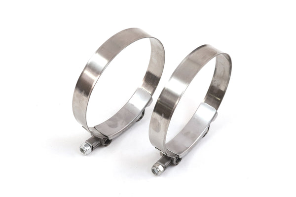 2 Red Hound Auto Premium 304 Stainless Steel T-Bolt Turbo Silicone Hose Clamps 4 Inches 102-110mm