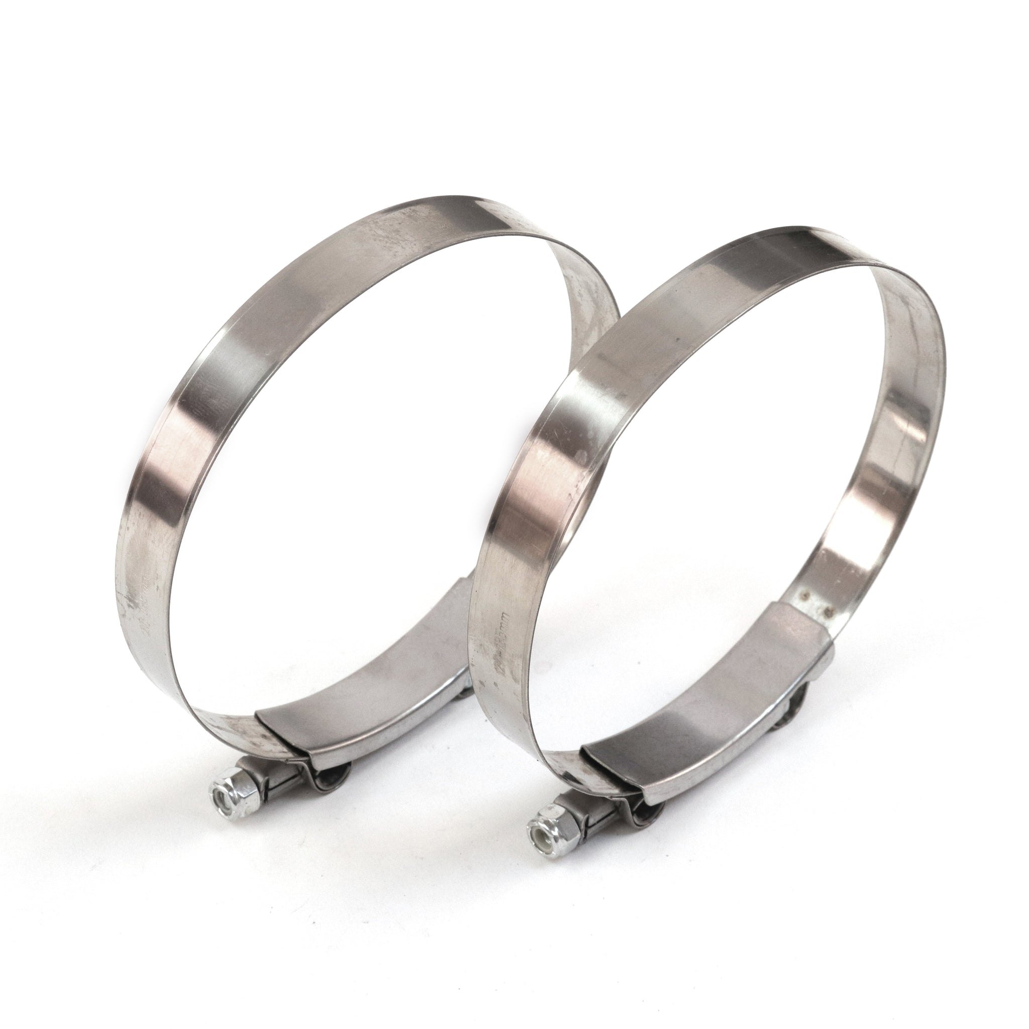 2 Red Hound Auto Premium 304 Stainless Steel T-Bolt Turbo Silicone Hose Clamps 5 Inches 127-135mm