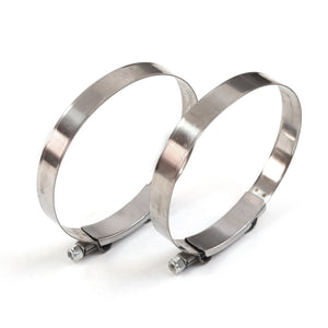 2 Red Hound Auto Premium 304 Stainless Steel T-Bolt Turbo Silicone Hose Clamps 5 Inches 127-135mm