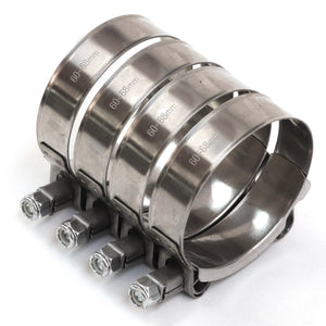 4 Red Hound Auto Premium 304 Stainless Steel T-Bolt Turbo Silicone Hose Clamps 2.5 Inches 60-68mm