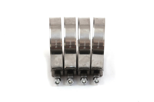 4 Red Hound Auto Premium 304 Stainless Steel T-Bolt Turbo Silicone Hose Clamps 3.25 Inches 76-84mm