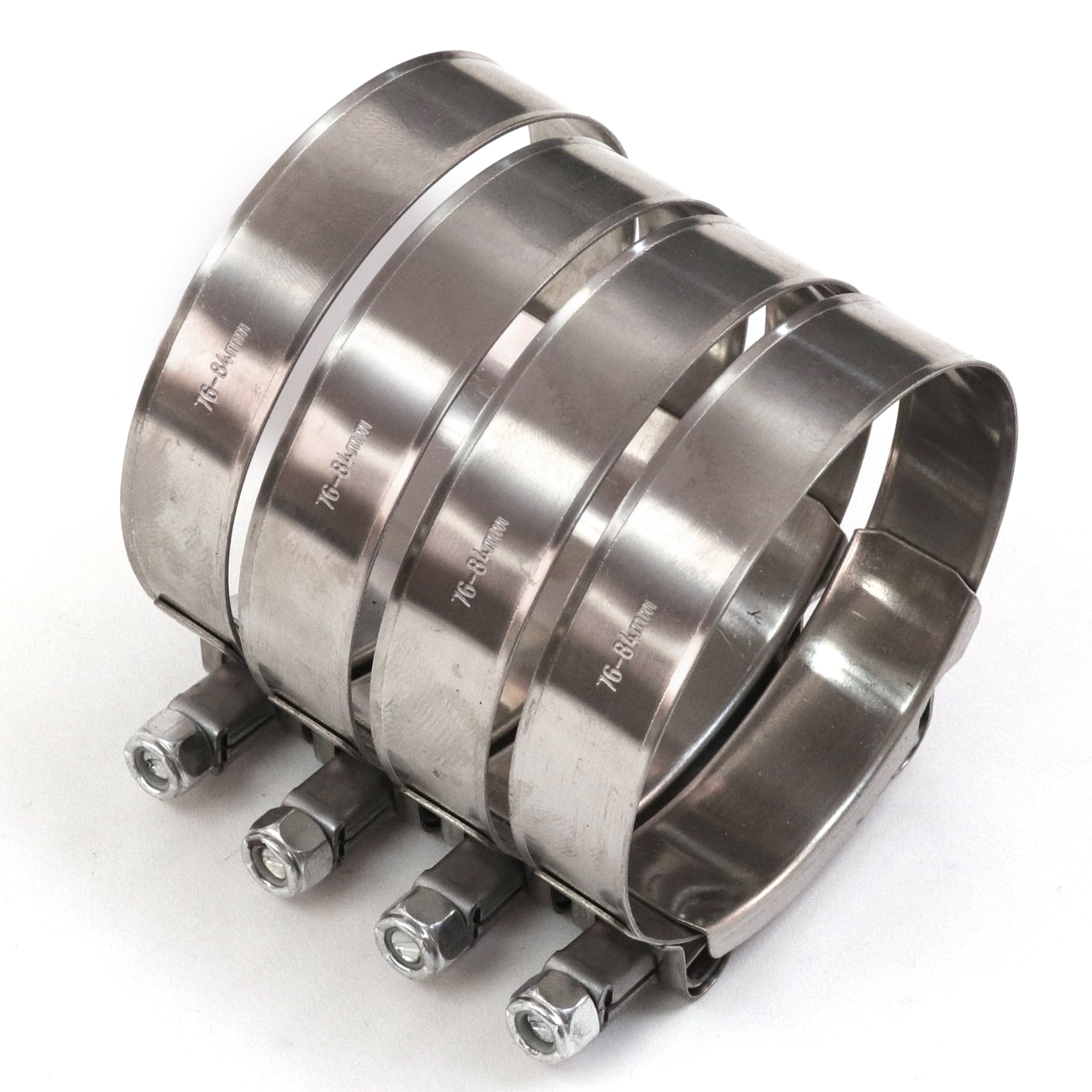 4 Red Hound Auto Premium 304 Stainless Steel T-Bolt Turbo Silicone Hose Clamps 3.25 Inches 76-84mm