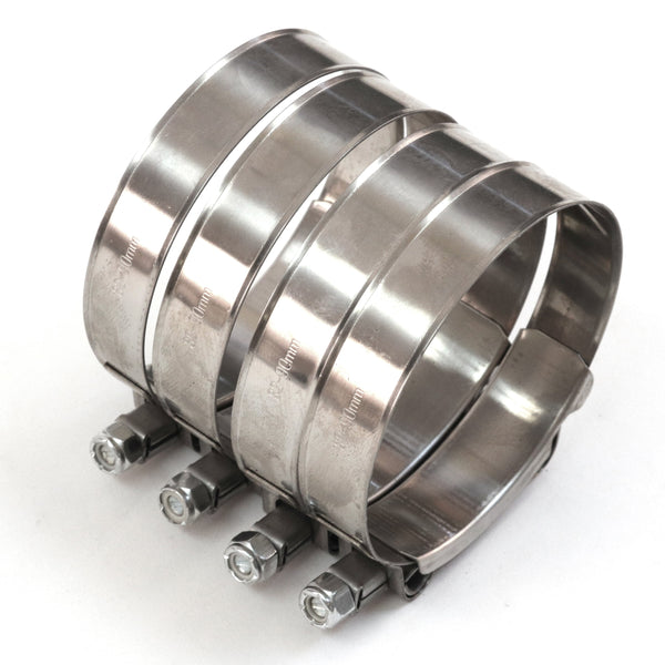4 Red Hound Auto Premium 304 Stainless Steel T-Bolt Turbo Hose Clamps 3.5 Inches 82-90mm