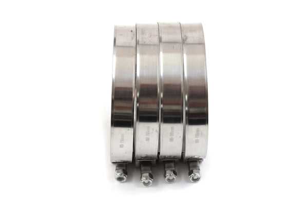 4 Red Hound Auto Premium 304 Stainless Steel T-Bolt Turbo Silicone Hose Clamps 4.5 Inches 110-118mm