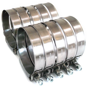 10x Premium 304 Stainless Steel T-Bolt Turbo Silicone Hose Clamp 3.25 Inches 76-84mm