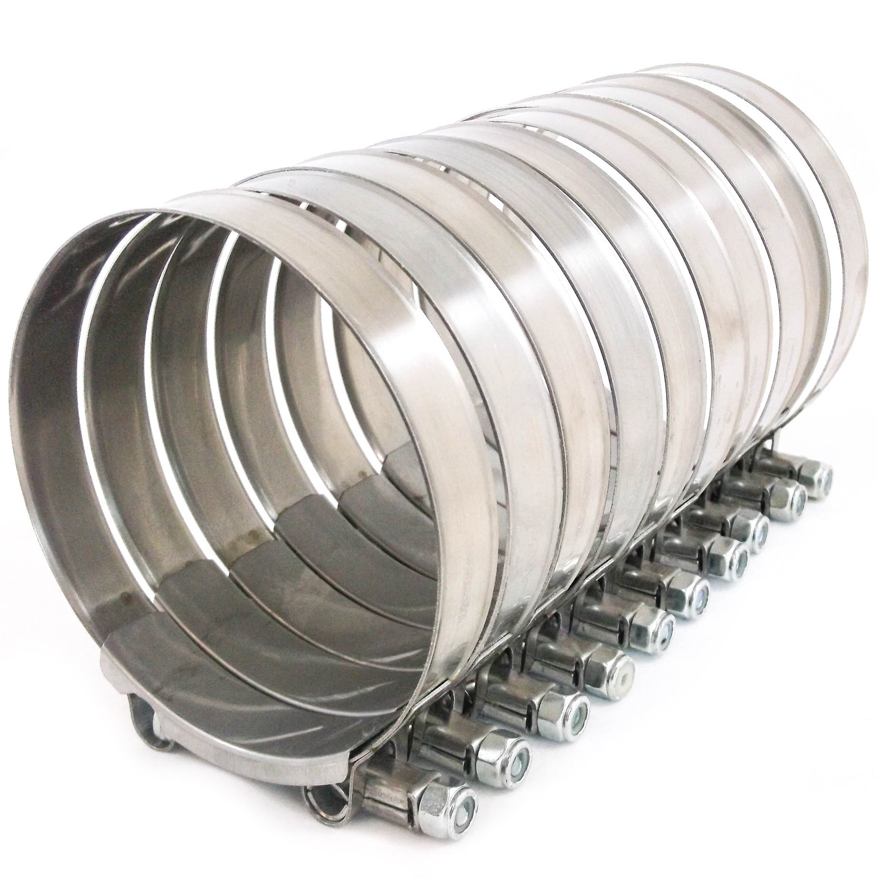 10x Premium 304 Stainless Steel T-Bolt Turbo Silicone Hose Clamp 4 Inches 102-110mm