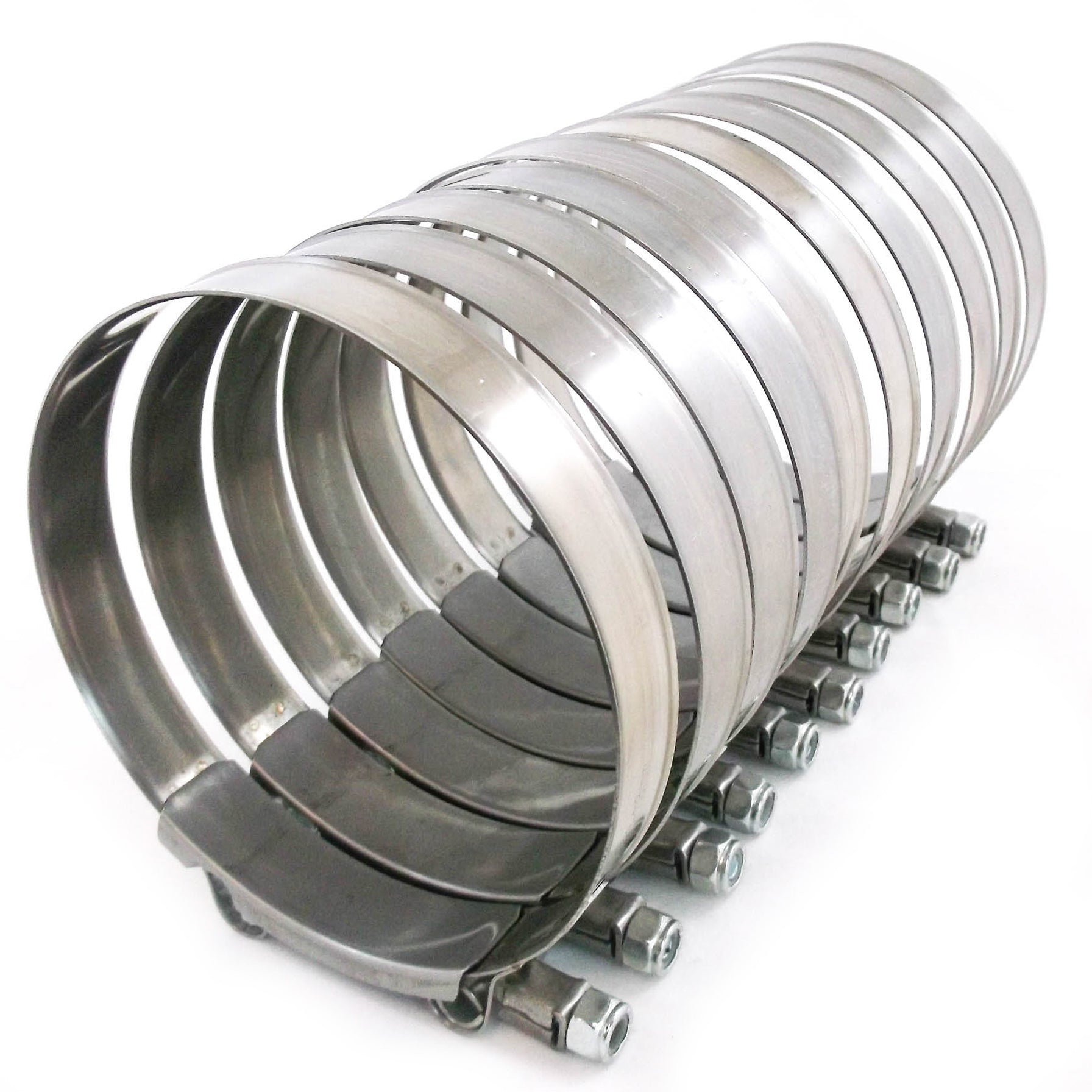 10x Premium 304 Stainless Steel T-Bolt Turbo Silicone Hose Clamp 4.5 Inches 110-118mm