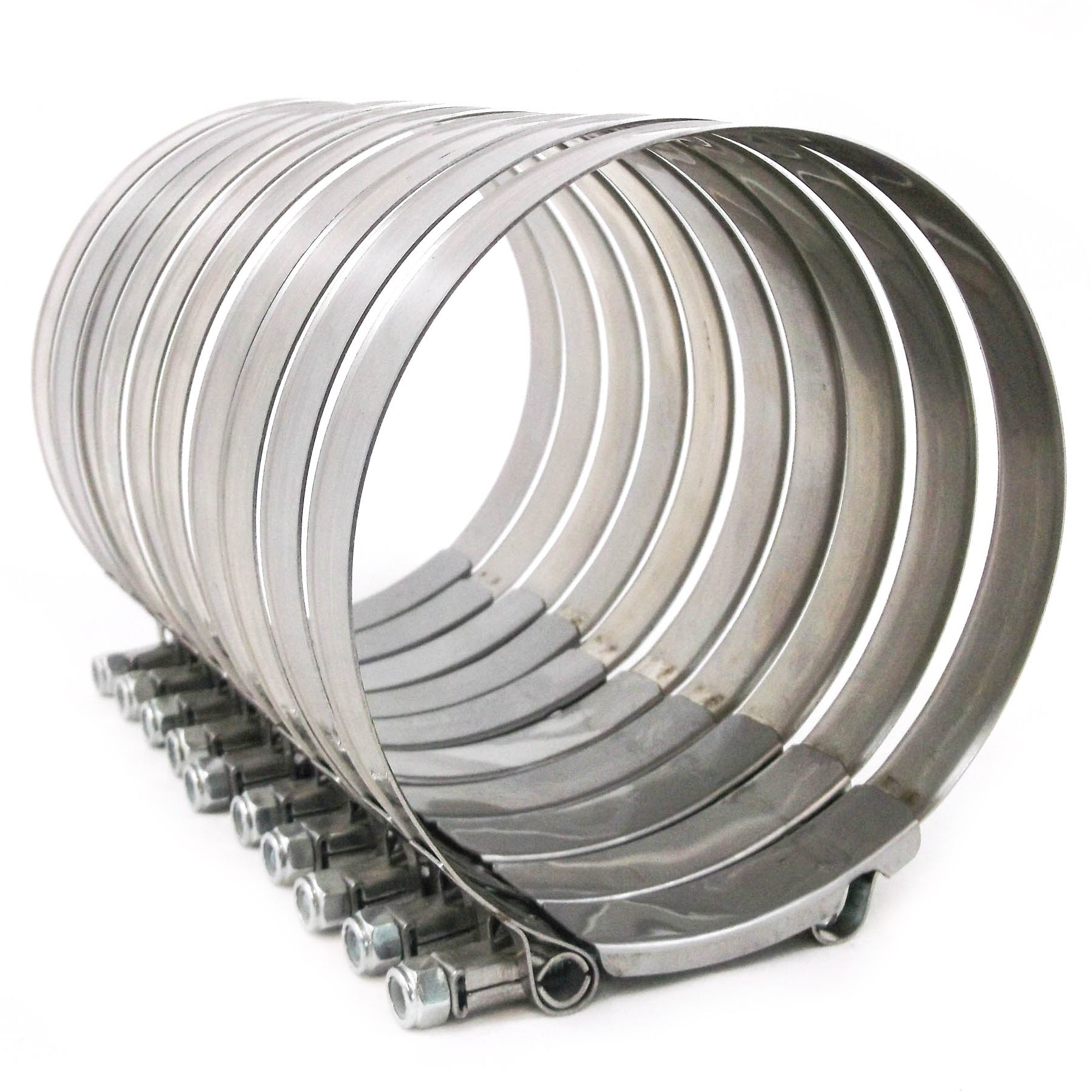 10x Premium 304 Stainless Steel T-Bolt Turbo Silicone Hose Clamp 5 Inches 127-135mm