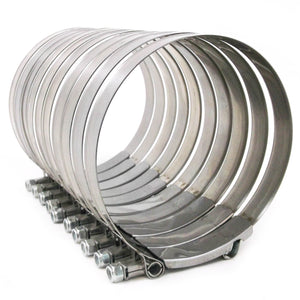 10x Premium 304 Stainless Steel T-Bolt Turbo Silicone Hose Clamp 5 Inches 127-135mm