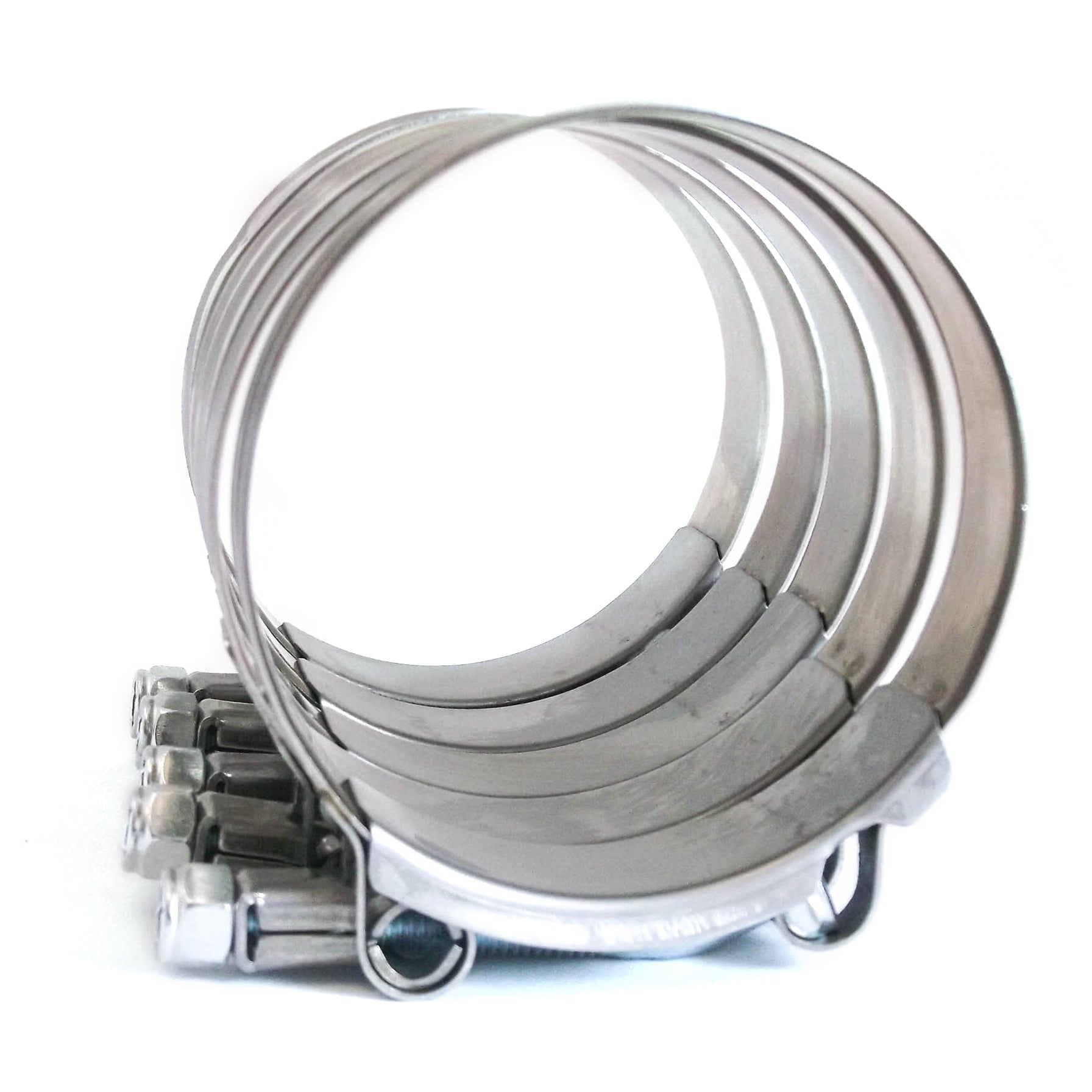 5x Premium 304 Stainless Steel T-Bolt Turbo Silicone Hose Clamp 3.25 Inches 76-84mm