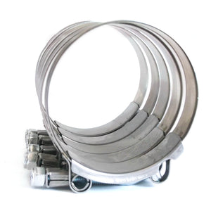 5x Premium 304 Stainless Steel T-Bolt Turbo Silicone Hose Clamp 3.25 Inches 76-84mm