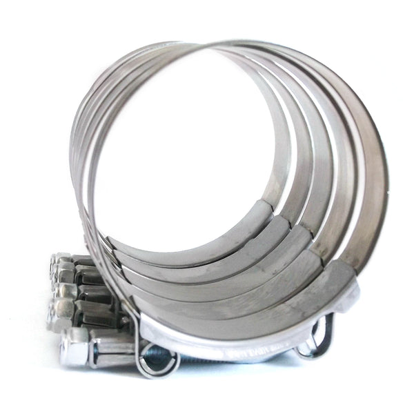 5x Premium 304 Stainless Steel T-Bolt Turbo Silicone Hose Clamp 3.25 Inches 76-84mm