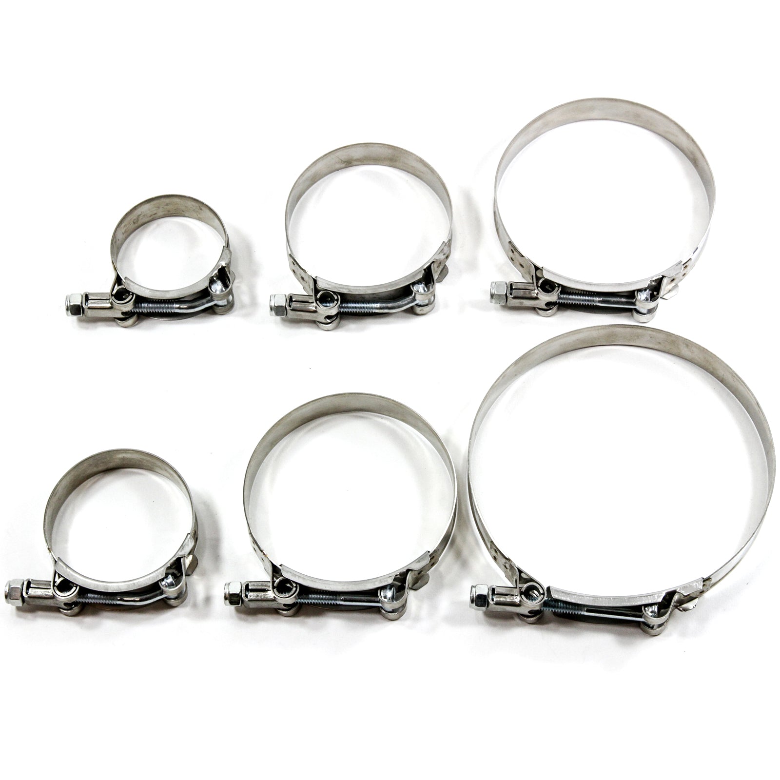 1 ea Bulk of Stainless Metal Steel Hose Clamps Assortment Hoseclamp Variety 6pc