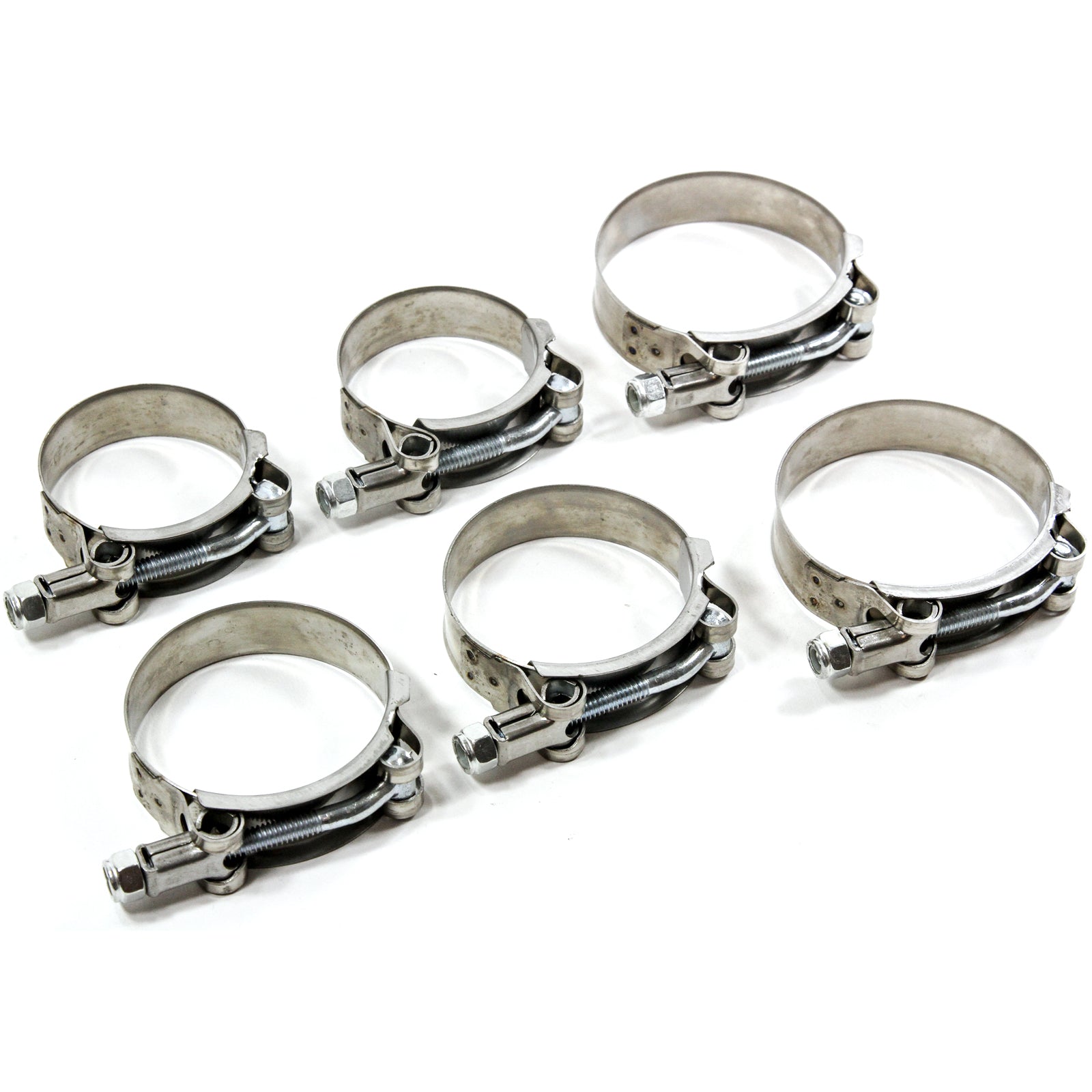 2 ea 1.75 Inches-2 Inches-2.5 Inches of Stainless Metal Steel Hose Clamps Assortment Variety 6pc