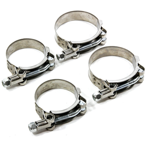 2 ea 1.75 Inches & 2 Inches Stainless Metal Steel T Bolt Hose Clamps Assortment Variety 4pc