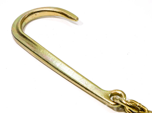 Red Hound Auto Long Shank J Hook on 10 Transport Tow Chain Wrecker Link  Cluster w T Hook Mini J Mini R Combo  Grab Hook