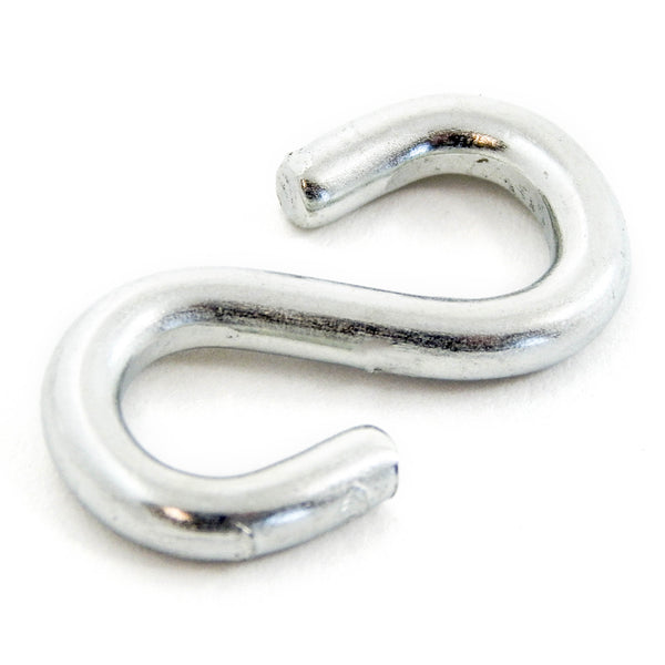 Red Hound Auto 1 S-Hook 1 Inches Long x 1/2 Inches Wide x 1/8 Inch Thick Zinc Plated Silver 42 Lbs