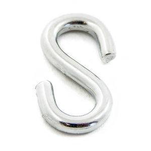 Red Hound Auto 1 S-Hook 1 Inches Long x 1/2 Inches Wide x 1/8 Inch Thick Zinc Plated Silver 42 Lbs