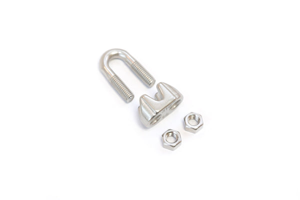Red Hound Auto 10 - Stainless Steel Wire Rope Cable Clips 1/8 Inches - 3mm Premium
