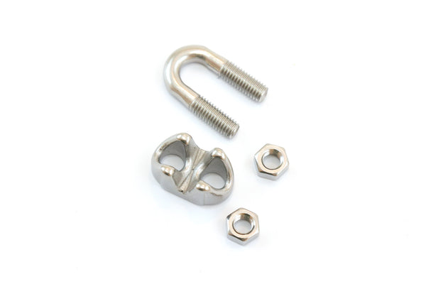 Red Hound Auto 10 - Stainless Steel Wire Rope Cable Clips 1/8 Inches - 3mm Premium