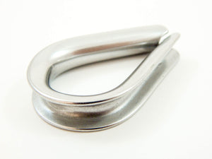 Red Hound Auto Stainless Steel Wire Rope Cable Thimble 1/4 Inches - 6mm Premium