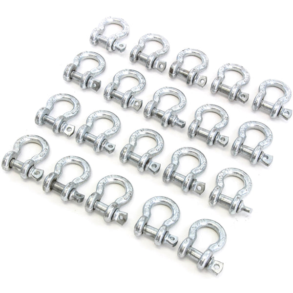 Red Hound Auto 20 Galvanized 5/16 8mm Boat Marine Anchor Bow Shackle Heavy Duty Steel Screw Pin