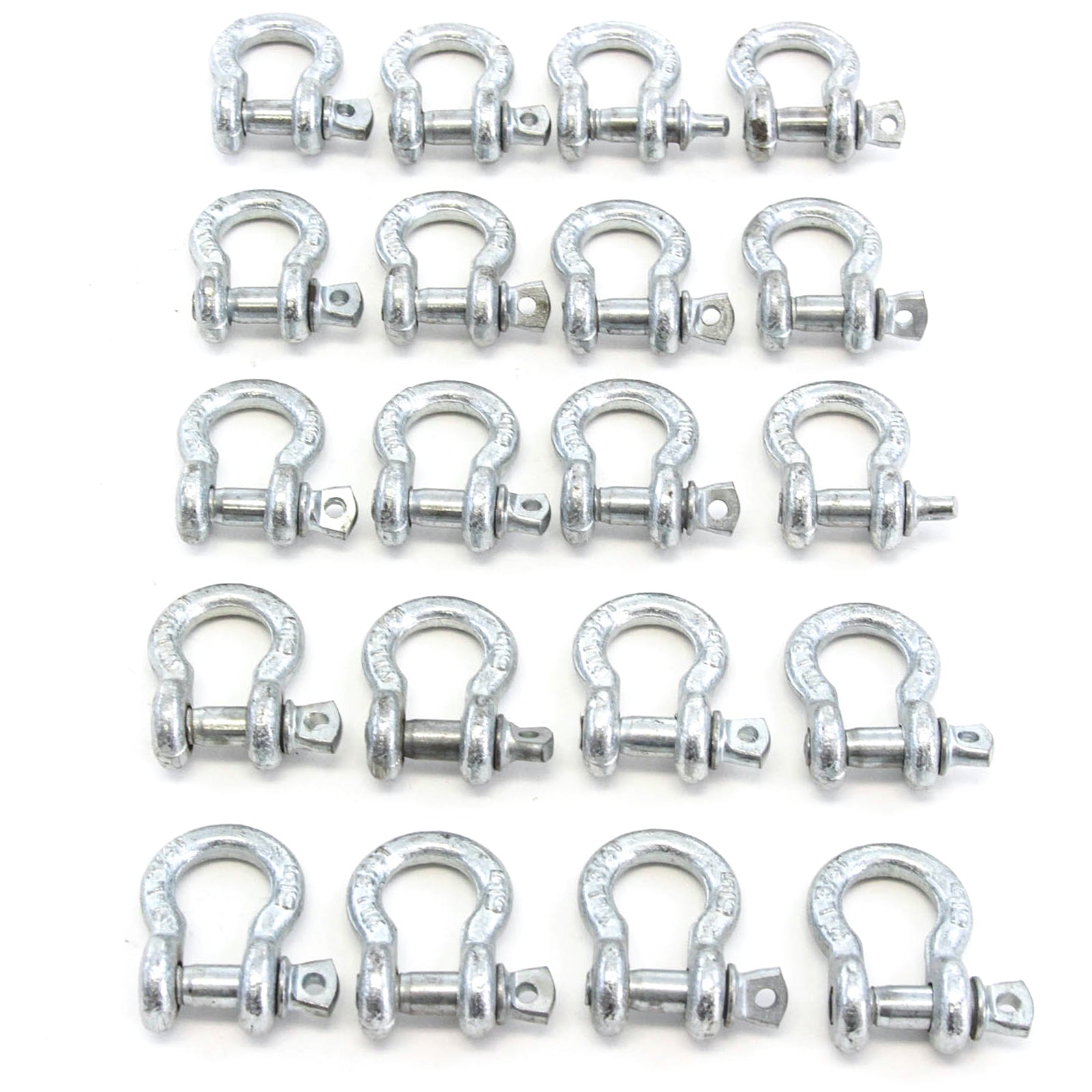 Red Hound Auto 20 Galvanized 5/16 8mm Boat Marine Anchor Bow Shackle Heavy Duty Steel Screw Pin