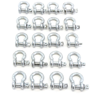Red Hound Auto 20 Galvanized 5/16 8mm Boat Marine Anchor Bow Shackle Heavy Duty Steel Screw Pin