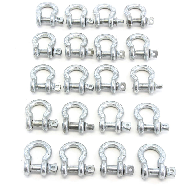 Red Hound Auto 20 Galvanized 5/16 8mm Boat Marine Anchor Bow Shackle Heavy Duty Steel Screw Pin