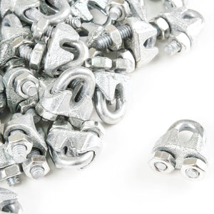 Red Hound Auto 100 Galvanized Zinc Plated Wire Rope Clip Clamp Chain 3/16 Inch M& 7mm