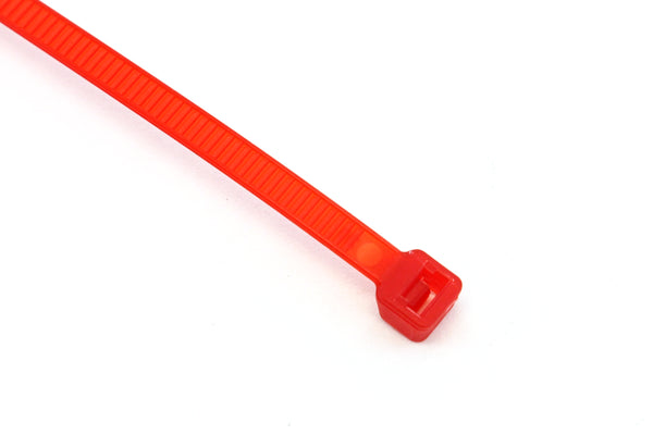 500 Heavy Duty Red 4 Inch 18 Pound Color Cable Ties Nylon Wraps Bulk Combo Kit