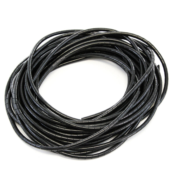 333FT PE 1/4 Inches (6 mm) Black Polyethylene Spiral Wire Wrap Tube PC Manage Cable for Car Computer Cable