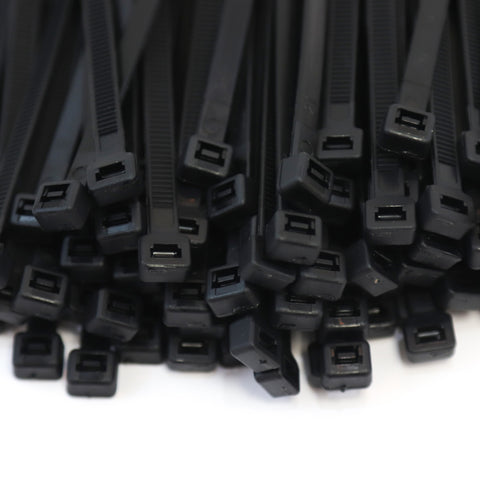 Red Hound Auto 200-Pack Extremely Heavy Duty 6 Inches Zip Cable Tie Down Straps Wire UV Resistant Black Nylon Wrap Multi-Purpose Extra Wide 50 lbs. Tensile Strength
