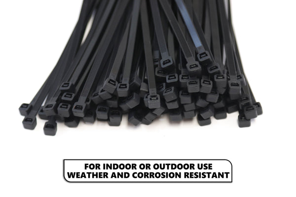 Red Hound Auto 1000-Pack Extremely Heavy Duty 10 Inches Zip Cable Tie Down Straps Wire UV Resistant Black Nylon Wrap Multi-Purpose Extra Wide 50 lbs. Tensile Strength