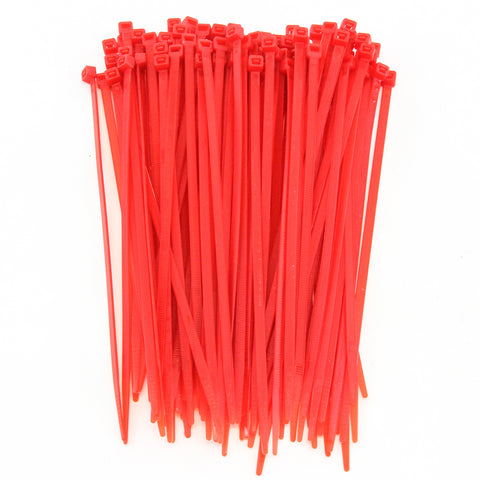 1000 Pack Heavy Duty 8 Inches (50lbs) Zip Cable Tie Down Strap Wire Uv Red Nylon Wrap