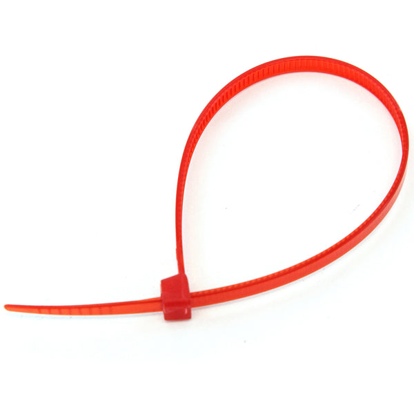 250 Pack Heavy Duty 8 Inches (50lbs) Zip Cable Tie Down Strap Wire Uv Red Nylon Wrap