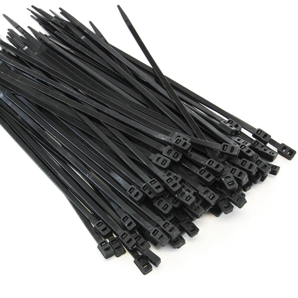 1000 pcs Black 9 Inches Double Head 50 lbs Zip Cable Tie Wire & Cord Management Nylon Zip Tie