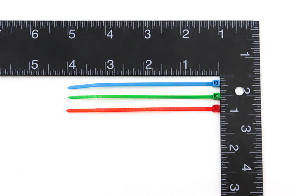 1500 Heavy Duty 4 Inch 18 Pound Color Cable Ties Nylon Wraps 3 Colors (500 Red, 500 Green, 500 Blue) Deluxe Bulk Combo Kit