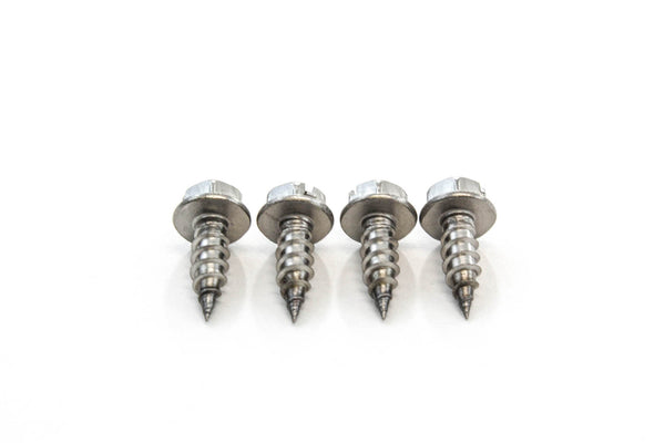 Red Hound Auto 8 Stainless Steel License Plate Screws Set of Eight Car Truck Premium New
