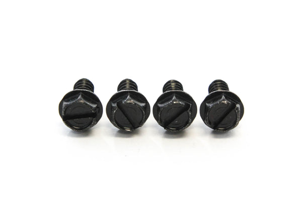 Red Hound Auto 16 Black License Plate Screws Set of Sixteen (Zinc Plated) Car Truck Premium New