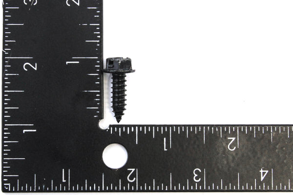 Red Hound Auto 16 Black License Plate Screws Set of Sixteen (Zinc Plated) Car Truck Premium New