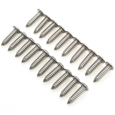 Red Hound Auto 20 Stainless Steel License Plate Screws Rust Resistant Car Truck Frame Fasteners