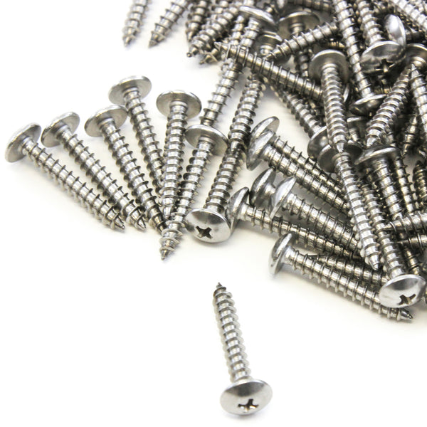 160 Piece Pan Head Screw Set for Dock Bumper Installation Marine Grade Stainless Steel 10 x 1-1/4 Inches SS